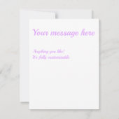 薄紫紫と白のダイヤモンドパターン 出欠カード (裏面)