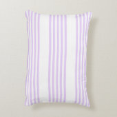 薄紫紫と白の5つのパタストライプーン アクセントクッション (裏面(縦))