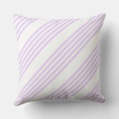 薄紫紫と白の5つのパタストライプーン クッション (裏面)