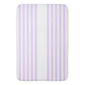 薄紫紫と白の5つのパタストライプーン バスマット (正面縦)
