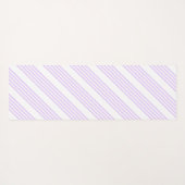 薄紫紫と白の5つのパタストライプーン ヨガマット (裏面(横))