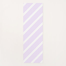 薄紫紫と白の5つのパタストライプーン ヨガマット