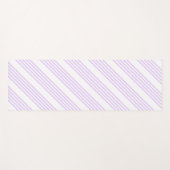 薄紫紫と白の5つのパタストライプーン ヨガマット (正面(横))