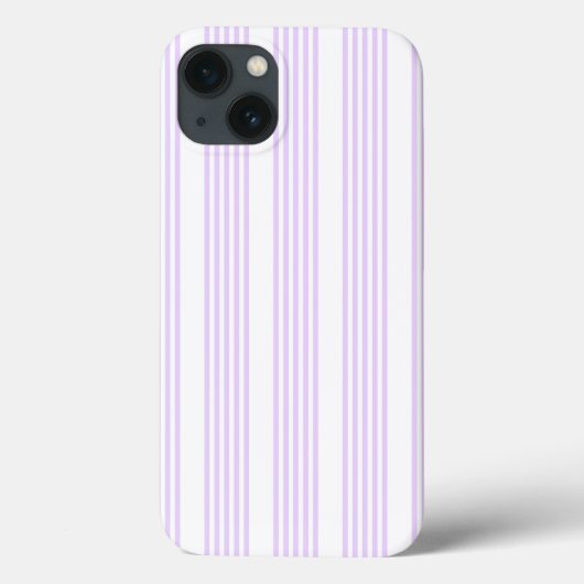 薄紫紫と白の5つのパタストライプーン Case-Mate iPhoneケース (裏面)