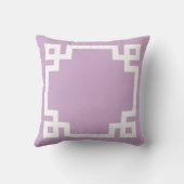 薄紫紫と白ギリシャ鍵サークルモノグラム クッション (裏面)