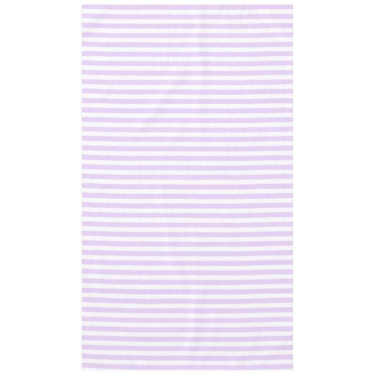 薄紫紫と白ストライプ菓子 テーブルクロス (正面)