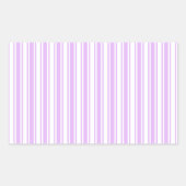 薄紫紫と白ストライプ菓子 長方形シール (正面)