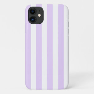 薄紫紫と白ストライプ菓子 iPhone 11 ケース