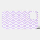 薄紫紫と白ダイヤモンドパターンCase-Mate i Case-Mate iPhoneケース (裏面 (横))