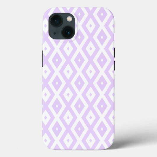 薄紫紫と白ダイヤモンドパターンCase-Mate i Case-Mate iPhoneケース (裏面)