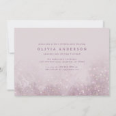 薄紫紫のグリッターエレガント写真の誕生日ブランチ (裏面)