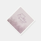 薄紫紫のグリッターエレガント誕生日ブランチシック スタンダードカクテルナプキン (角)