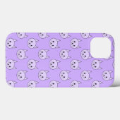 薄紫紫の猫のパターン。 Case-Mate iPhoneケース (裏面 (横))