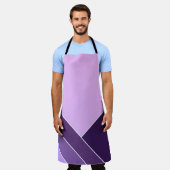 薄紫紫エレガントのVeeホームパターン エプロン (着用した状態)