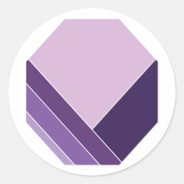 薄紫紫エレガントのVeeホームパターン ラウンドシール