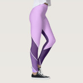 薄紫紫エレガントのVeeホームパターン レギンス (右)