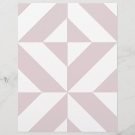 薄紫紫ジオメトリックデコキューブスクラップブック紙 (正面)