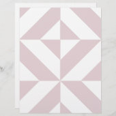 薄紫紫ジオメトリックデコキューブスクラップブック紙 (正面/裏面)