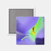 薄紫紫ネオン緑フローラデザイン磁石 マグネット (正面/裏面)