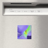 薄紫紫ネオン緑フローラデザイン磁石 マグネット (インサイチュ (食洗機))