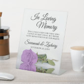 薄紫紫バラ愛結婚記憶の碑 台座サイン (インサイチュ)