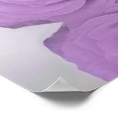 薄紫紫バラ20表結婚座図 ポスター (角)