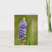 薄紫紫ピケレリーウィード花植物性フローラ ノートカード (正面)
