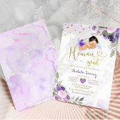 薄紫紫メキシコのベビー天国が赤ちゃんシャワーを送信 招待状