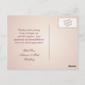 薄紫紫結婚の花の写真サンキューカード ポストカード (裏面)