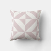 薄紫紫色のジオメトリックデコキューブパターン クッション (裏面)