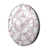 薄紫紫色のジオメトリックデコキューブパターン ダーツボード (正面右)