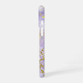 薄紫紫色の水彩色のインクをカスタマイズ可能 iPhone 16ケース (左側面)