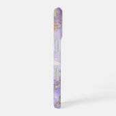 薄紫紫色の水彩色のインクをカスタマイズ可能 iPhone 16ケース (右側面)