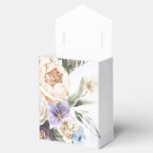 薄紫紫色の牡丹の花の花束結婚の フェイバーボックス (オープン)