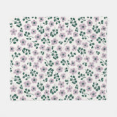 薄紫紫色の美学かわいいミニグルービーフラワーパ フリースブランケット (正面(横))