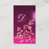 薄紫紫色フラワーブーケ及びカーネーションモノグラム 名刺 (裏面)