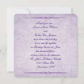 薄紫結婚の 招待状 (裏面)