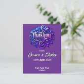 薄紫結婚サンキューカード サンキューカード (スタンド正面)