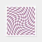 薄紫結婚パープルのコレクショ市松模様にン検査 スタンダードカクテルナプキン (正面)