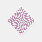 薄紫結婚パープルのコレクショ市松模様にン検査 スタンダードカクテルナプキン (角)