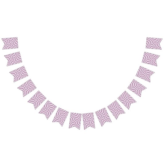 薄紫結婚パープルのコレクショ市松模様にン検査 バンティングフラッグ (全)