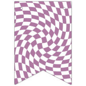 薄紫結婚パープルのコレクショ市松模様にン検査 バンティングフラッグ (第3の旗)