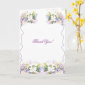 薄紫結婚ワイルドフラワー カード (黄色い花)