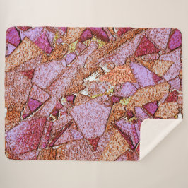 薄紫絵を描ピンク火山岩スケッチ シェルパブランケット