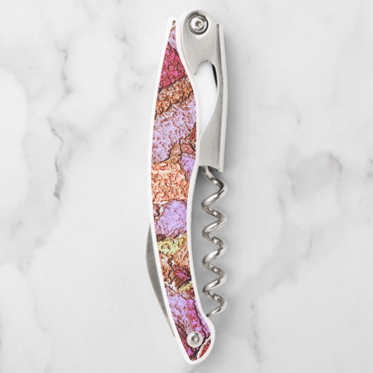 薄紫絵を描ピンク火山岩スケッチ ソムリエナイフ (裏面)
