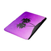 薄紫色に対するパームツリーシルエット バスマット (アングル)