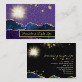 *~*薄紫色のエネルギー球の金ゴールド 名刺 (正面/裏面)