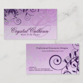 薄紫色のカエレガントスタマイズ可能な名刺 名刺 (正面/裏面)