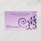 薄紫色のカエレガントスタマイズ可能な名刺 名刺 (裏面)