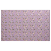 薄紫色のカワウソとはすの葉 ファブリック (ファットクウォーター)